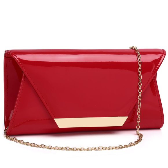 Patent Leather Envelope Clutch Evening Handbag Stylish Shoulder Bag :') - Picture 2 of 9